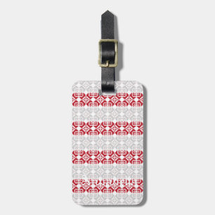Latvian Morning SUN geometric pattern II Luggage Tag