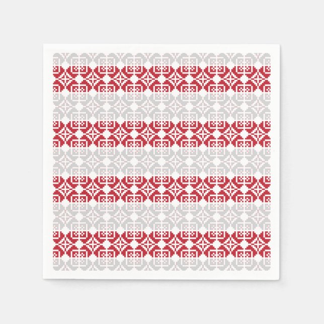 Latvian Morning SUN geometric pattern II Napkin (Front)