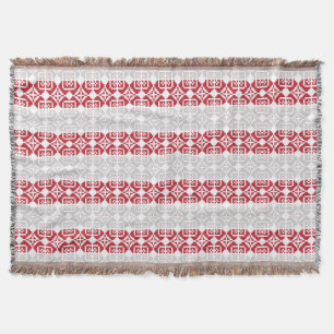 Latvian Morning SUN geometric pattern II Throw Blanket