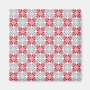 Latvian Morning SUN geometric pattern III Magnet