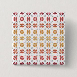 Latvian Morning SUN geometric pattern IV 15 Cm Square Badge