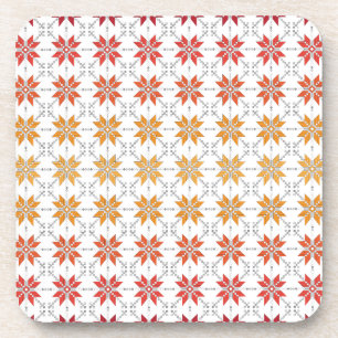 Latvian Morning SUN geometric pattern IV Coaster