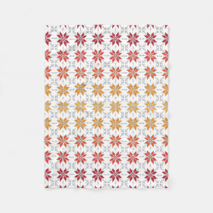 Latvian Morning SUN geometric pattern IV Fleece Blanket