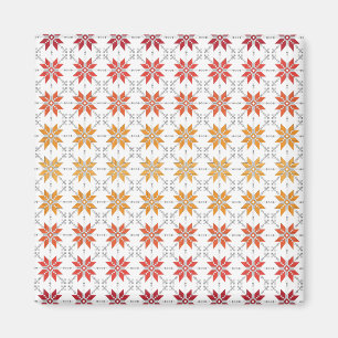 Latvian Morning SUN geometric pattern IV Magnet