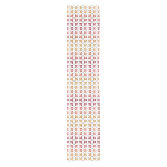 Latvian Morning SUN geometric pattern IV Short Table Runner (Front)