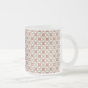 Latvian Morning SUN geometric pattern IX Frosted Glass Coffee Mug