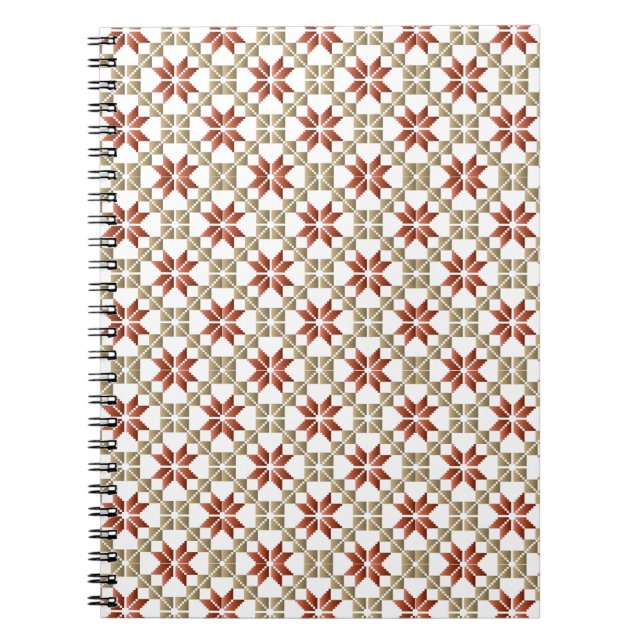 Latvian Morning SUN geometric pattern IX Notebook (Front)