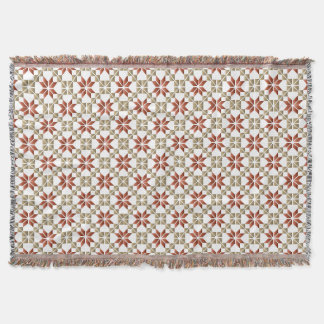 Latvian Morning SUN geometric pattern IX Throw Blanket