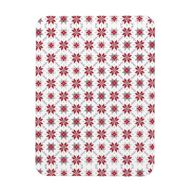 Latvian Morning SUN geometric pattern V Magnet (Vertical)