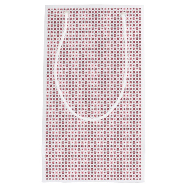 Latvian Morning SUN geometric pattern V Small Gift Bag (Front)