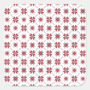 Latvian Morning SUN geometric pattern V Square Sticker