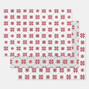 Latvian Morning SUN geometric pattern V Wrapping Paper Sheet