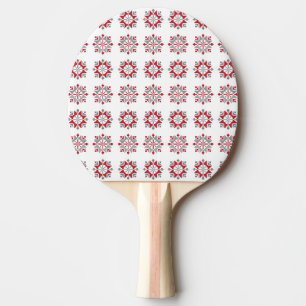 Latvian Morning SUN geometric pattern VII Ping Pong Paddle