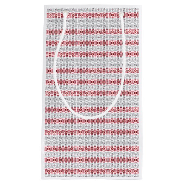 Latvian Morning SUN geometric pattern VIII Small Gift Bag (Front)