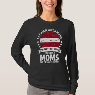 Latvian Mum Mothers Day Mama Latvian American T-Shirt