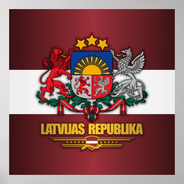 Latvian Pride Poster (Front)