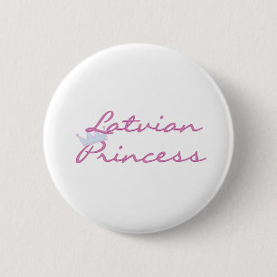 Latvian Princess 6 Cm Round Badge
