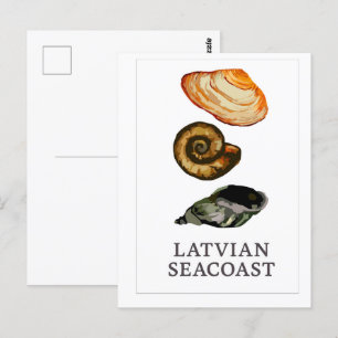 Latvian Seacoast – Seashell Postcard