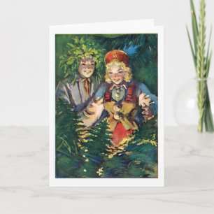 Latvian Summer solstice card