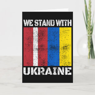 Latvian Support Ukrainian We Stand With Ukraine La Card