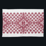 Latvian traditional continuous pattern cloth<br><div class="desc">Grey Latvian traditional ancient pattern -  Auseklis -  nordic star</div>