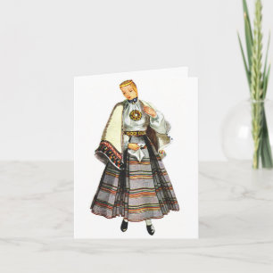 Latvian traditional costume greeting cards