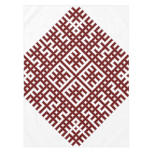 Latvian traditional Lielvarde belt motif design Tablecloth