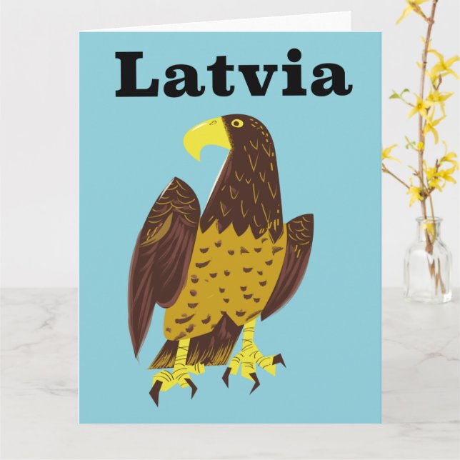 Latvian travel poster. card (Yellow Flower)