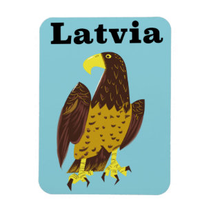 Latvian travel poster. magnet