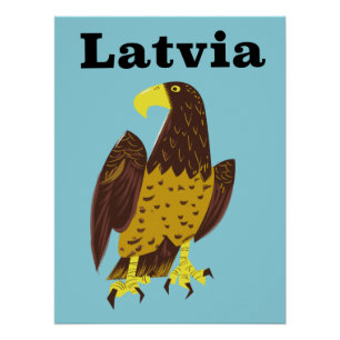 Latvian travel poster. poster