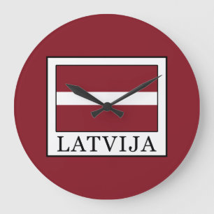 Latvija Large Clock