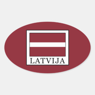 Latvija Oval Sticker