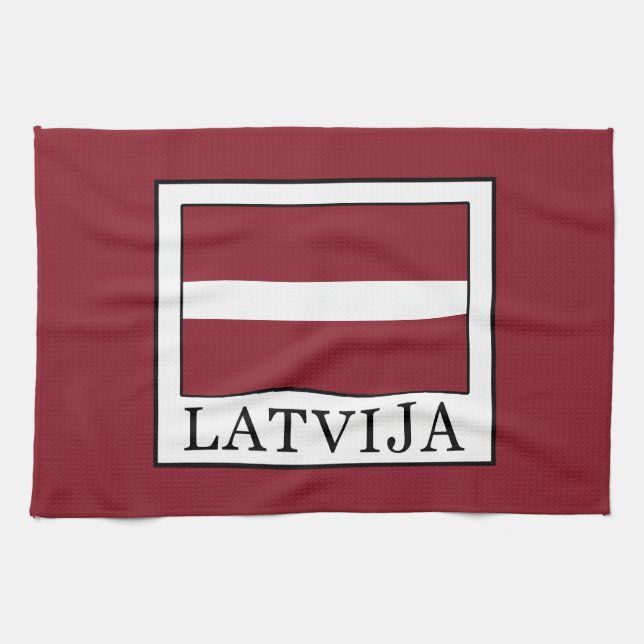 Latvija Tea Towel (Horizontal)