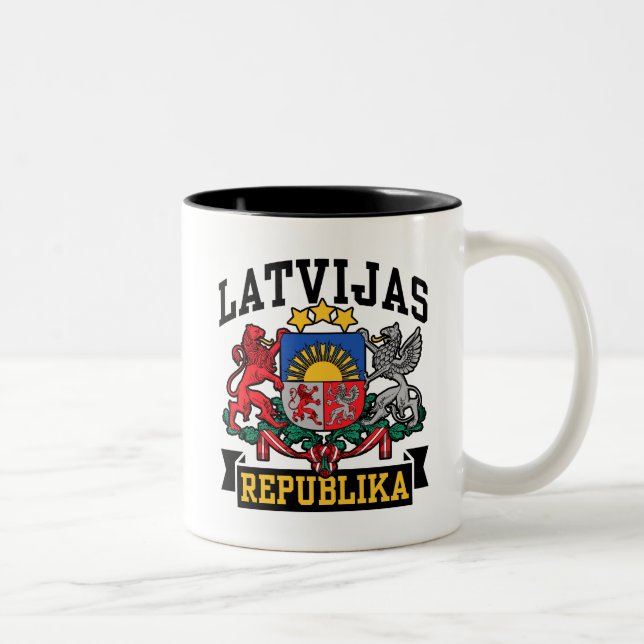 Latvijas Republika Two-Tone Coffee Mug (Right)