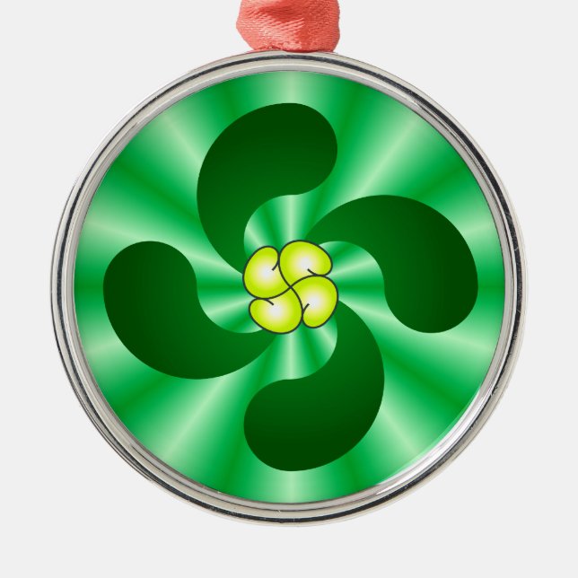 Lauburu Baskenkreuz Basque cross Metal Ornament (Front)