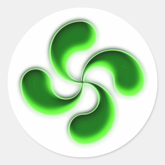 Lauburu Basque cross Classic Round Sticker (Front)