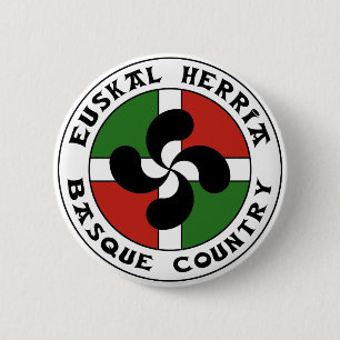 lauburu swipes in 6 cm round badge
