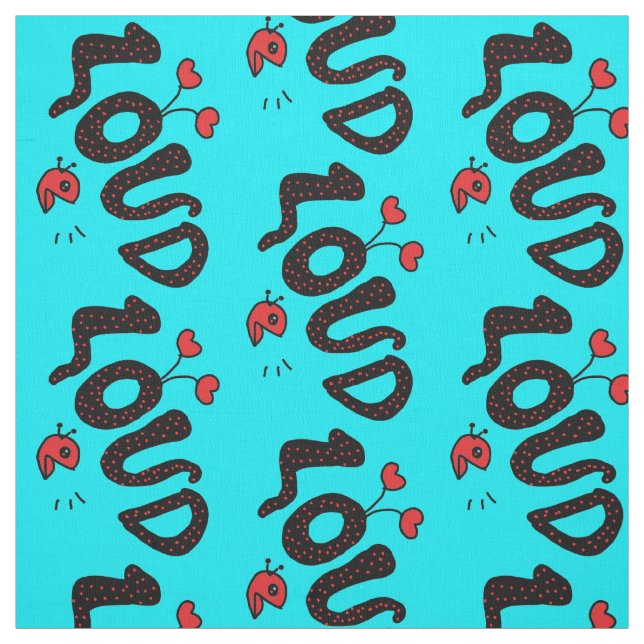 laud cartoon message fabric (Swatch)