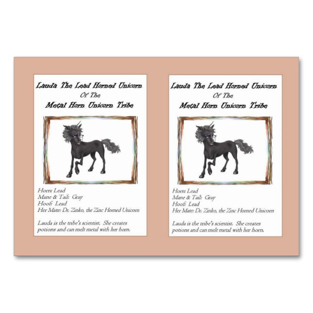 Lauda The Lead-Horned Unicorn Trading Card (Front)