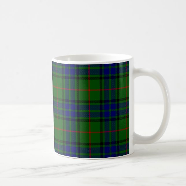 Lauder tartan blue green plaid coffee mug (Right)
