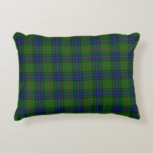 Lauder tartan blue green plaid decorative cushion