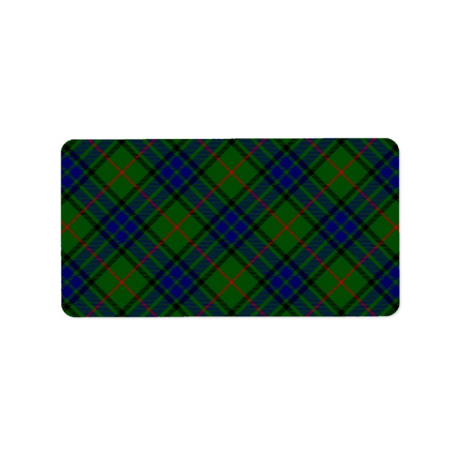Lauder tartan blue green plaid label (Front)
