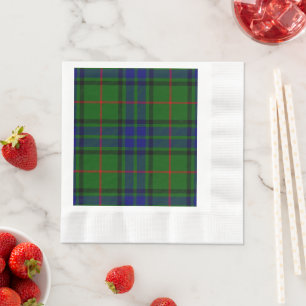 Lauder tartan blue green plaid napkin