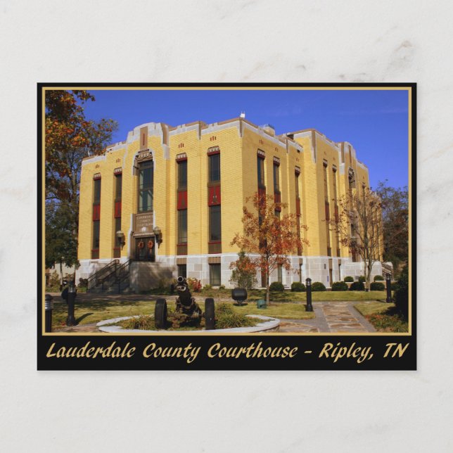Lauderdale County Courthouse - Ripley, TN Postcard (Front)