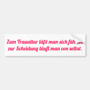 Lauf zur Scheidung Bumper Sticker