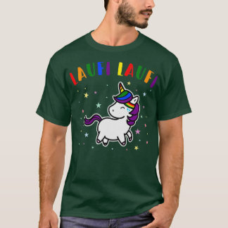 Laufi Laufi Running Runner Jogger Unicorn Running T-Shirt