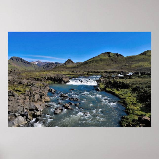Laugavegur Stream Crossing Poster (Front)