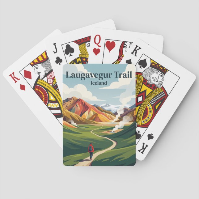 Laugavegur Trail Iceland Playing Cards (Back)