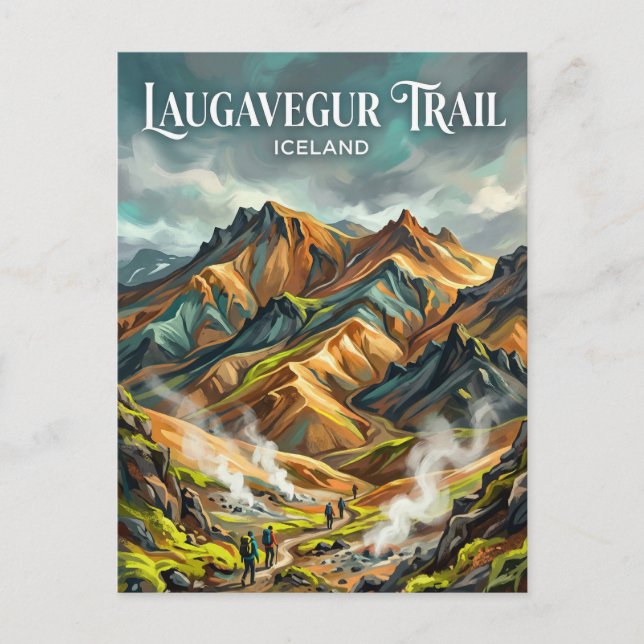 Laugavegur Trail Iceland Postcard (Front)