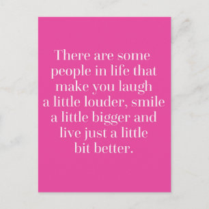 Laugh A Little Louder Quote Postcard
